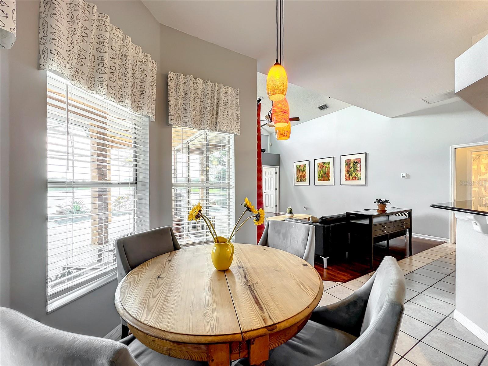 Nook view into Family room