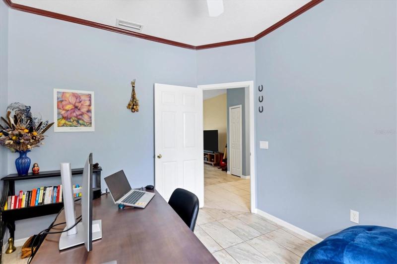 Office/Den privately located off of the foyer