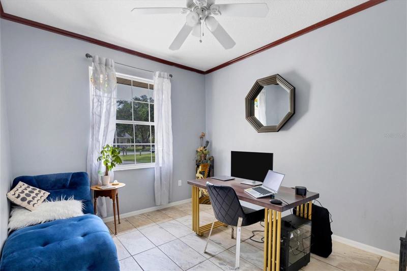 Private office secluded from daily activity
