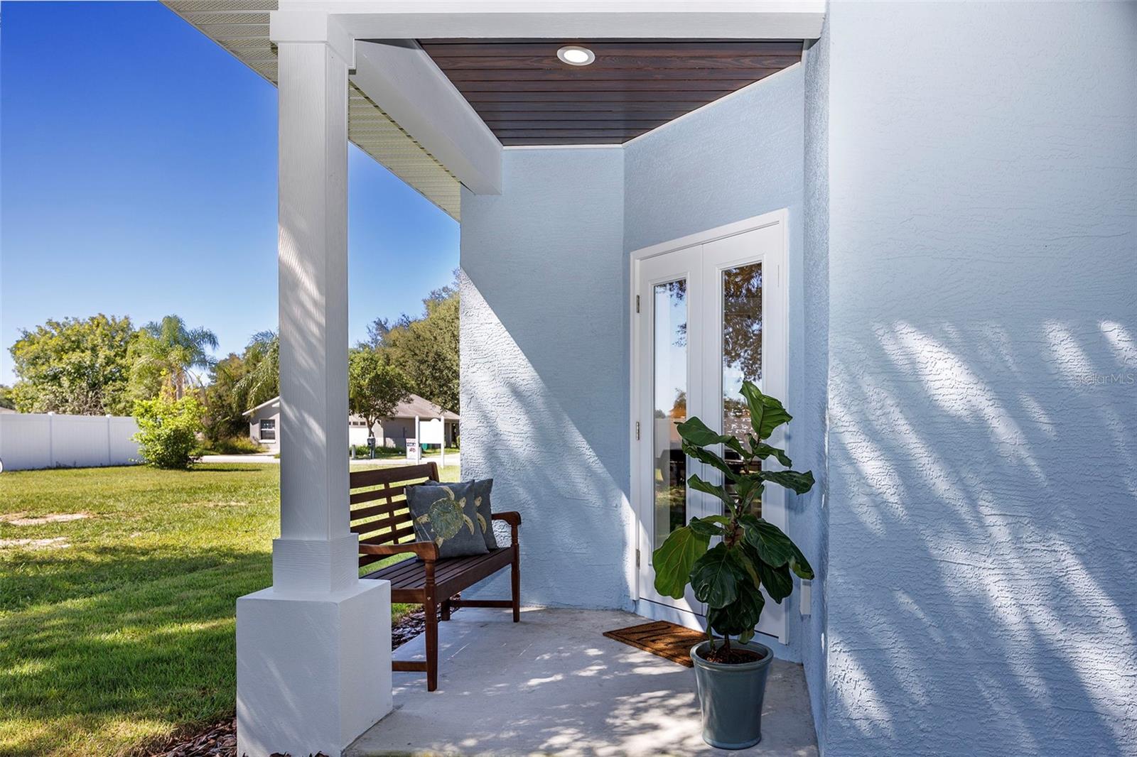 Tongue and groove ceilings on both front and back porches