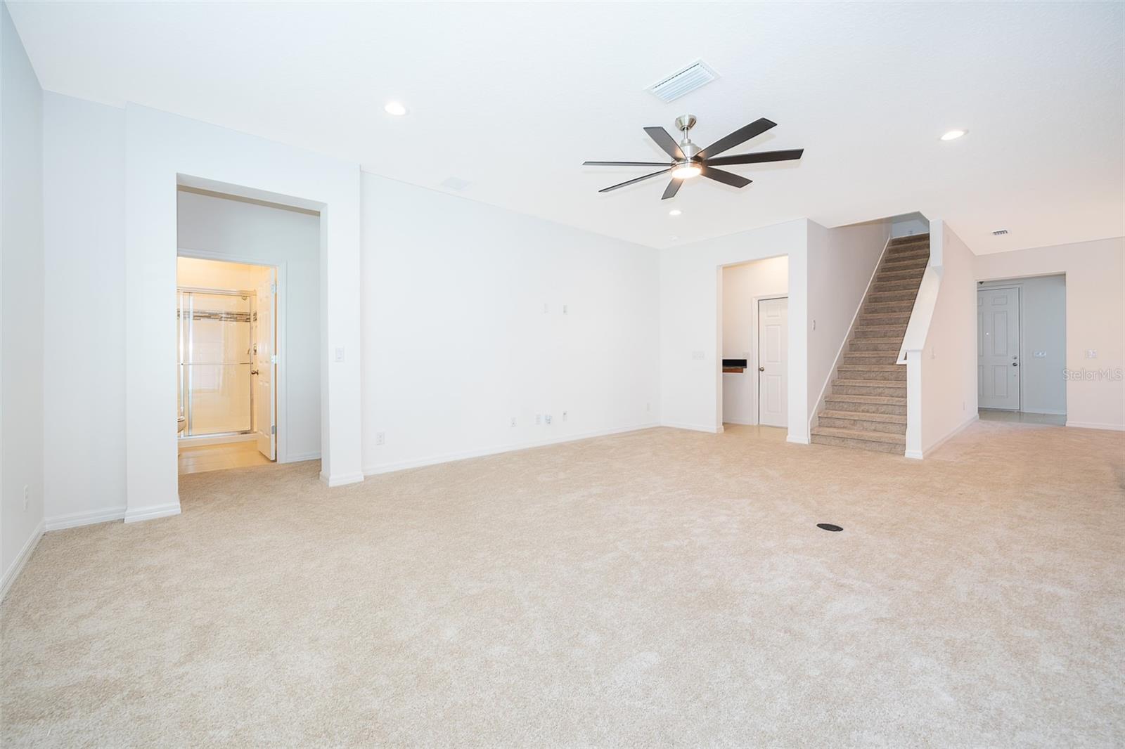 Great Room/Family Room and Bath1/Rm 1 entrance