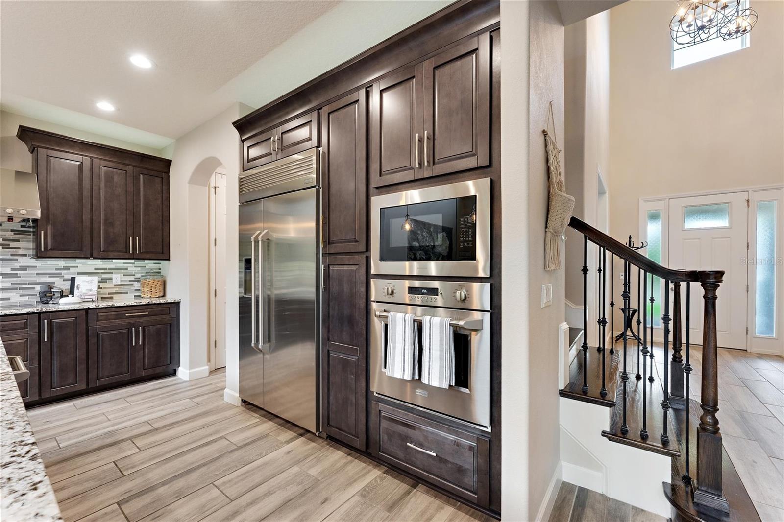 Built in Stainless Steel Oven, Microwave and Oversized Refrigerator