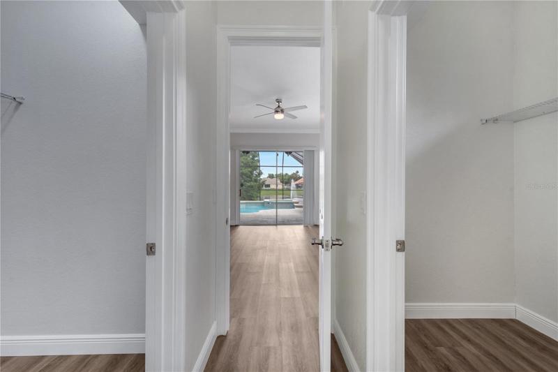 Double walk in closets