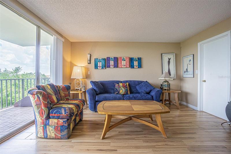Family Room with sliders going out to the Balcony