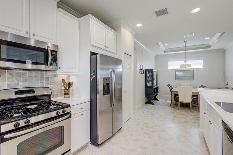 Plenty of cabinets & gas range