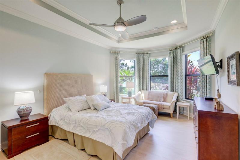 Spacious Main bedroom with tray ceiling
