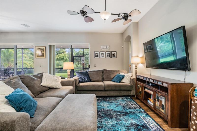 Family room with view to backyard