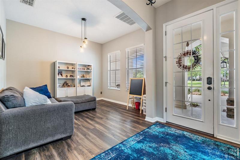 Living room and front entry