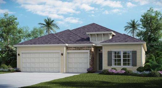 Artist rendering; illustration only; colors, features, and garage orientation may differ.