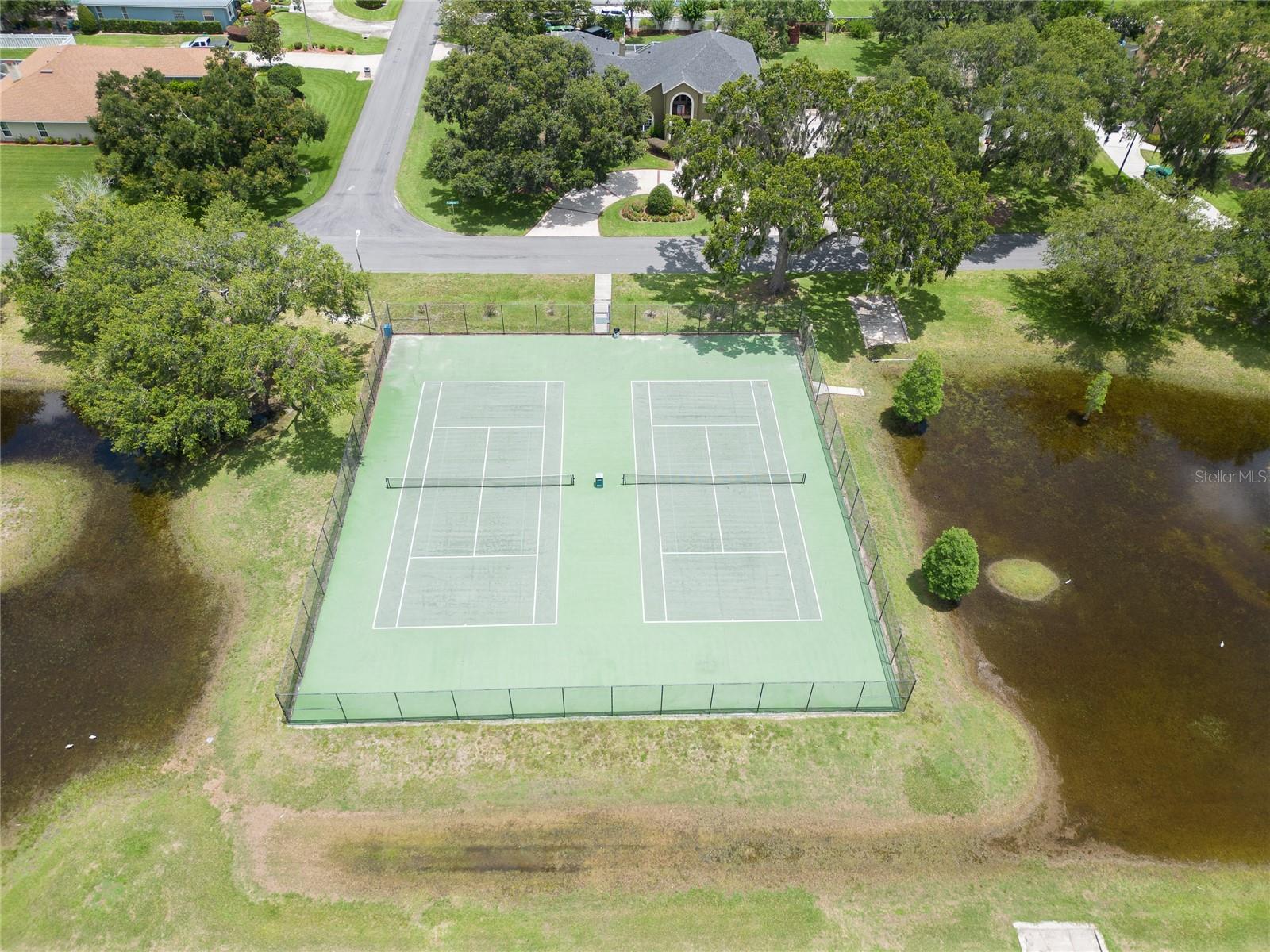 Community tennis courts
