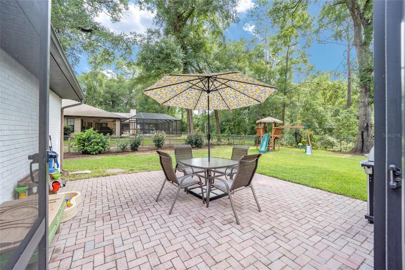 Backyard is Completely Fenced.