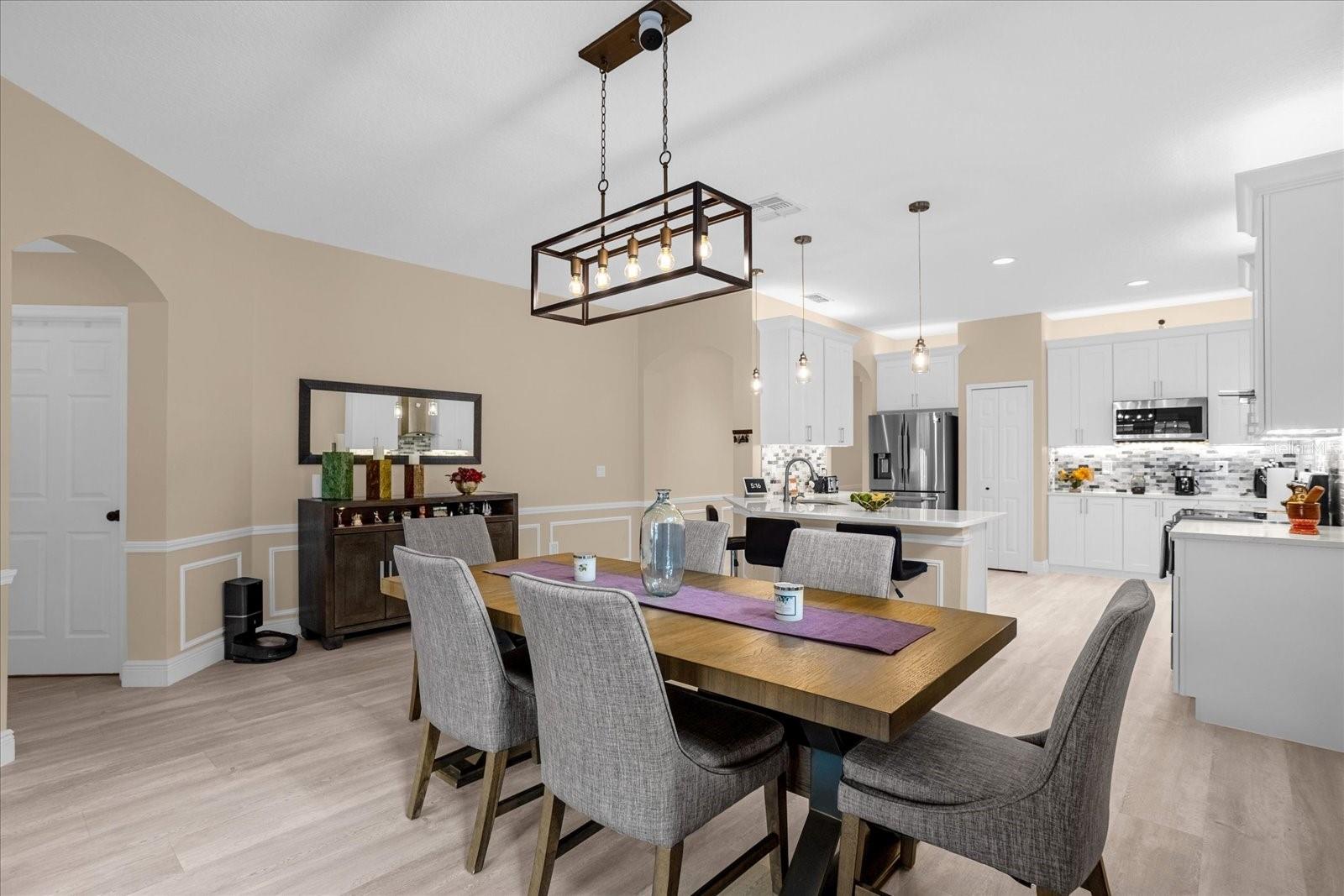Spacious Dining can easily fit a large dining table
