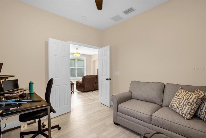3rd bedroom of Office Area with double doors