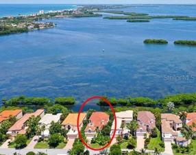 Aerial with home circled