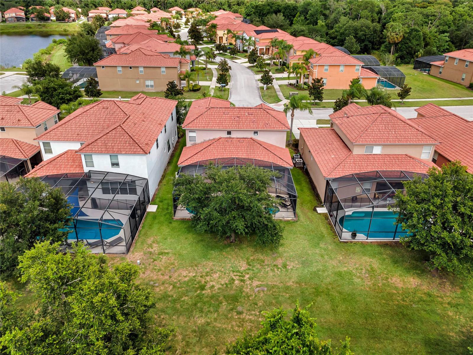 Back aerial street view