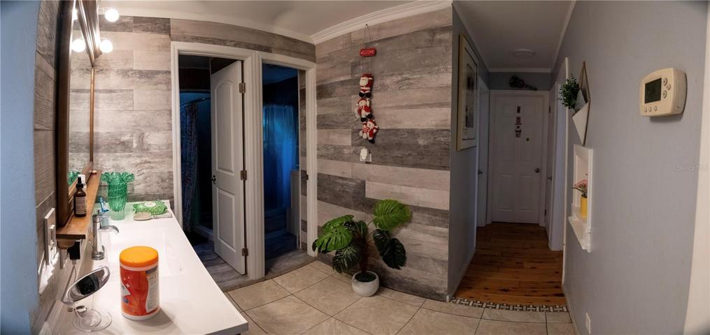 Hallway view to the right of the house.