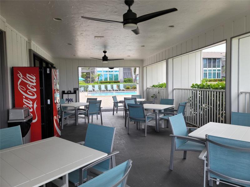 covered veranda at the gulfside pool