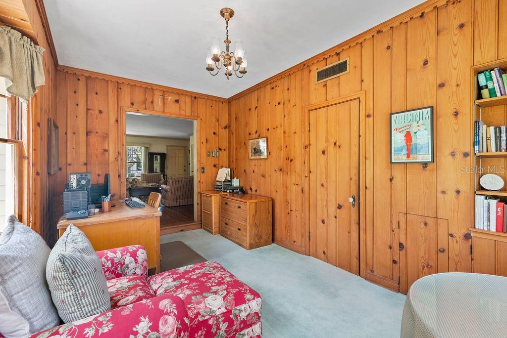Office with closet for additional storage
