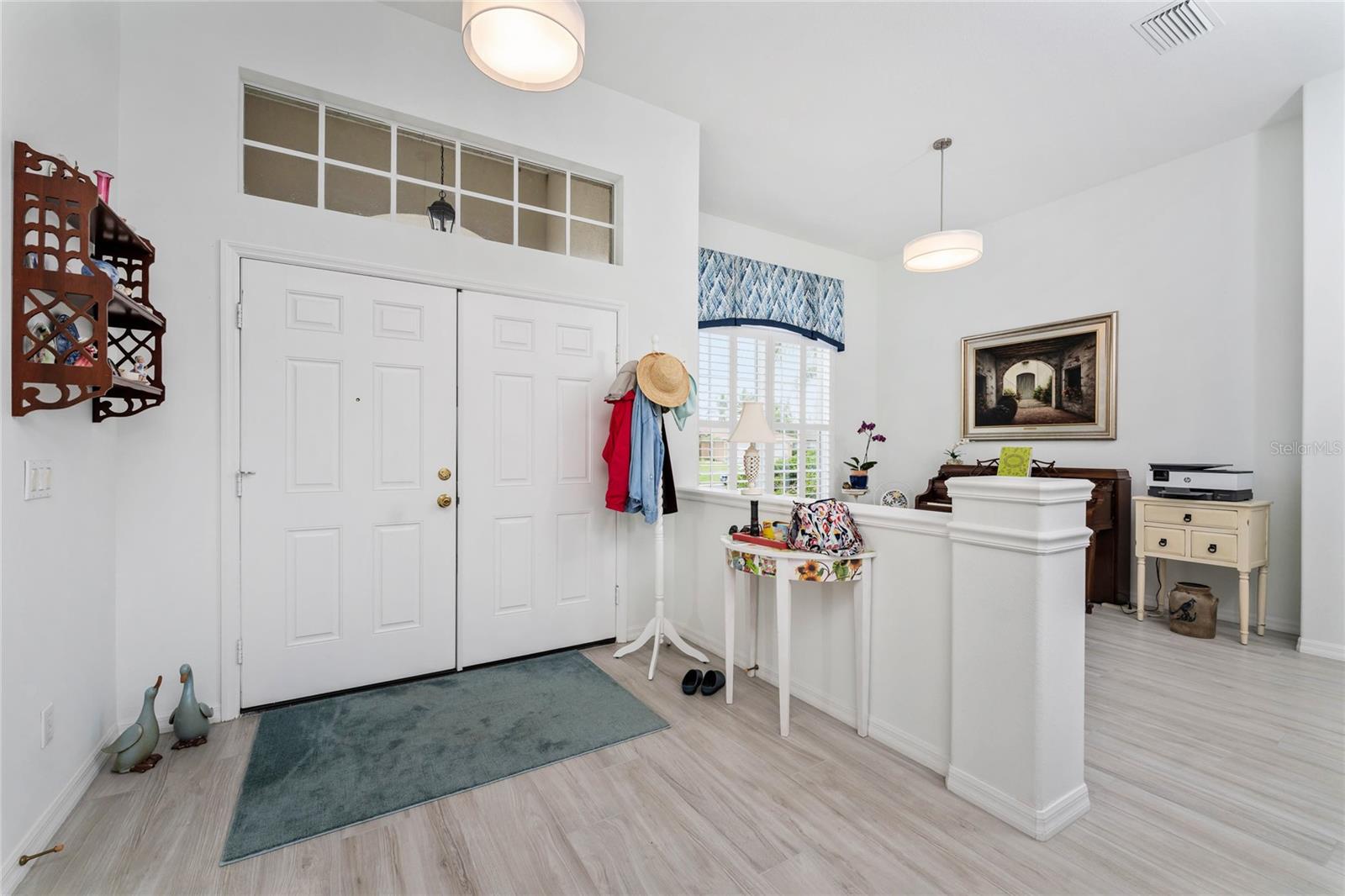 Foyer entry and dining (music) room