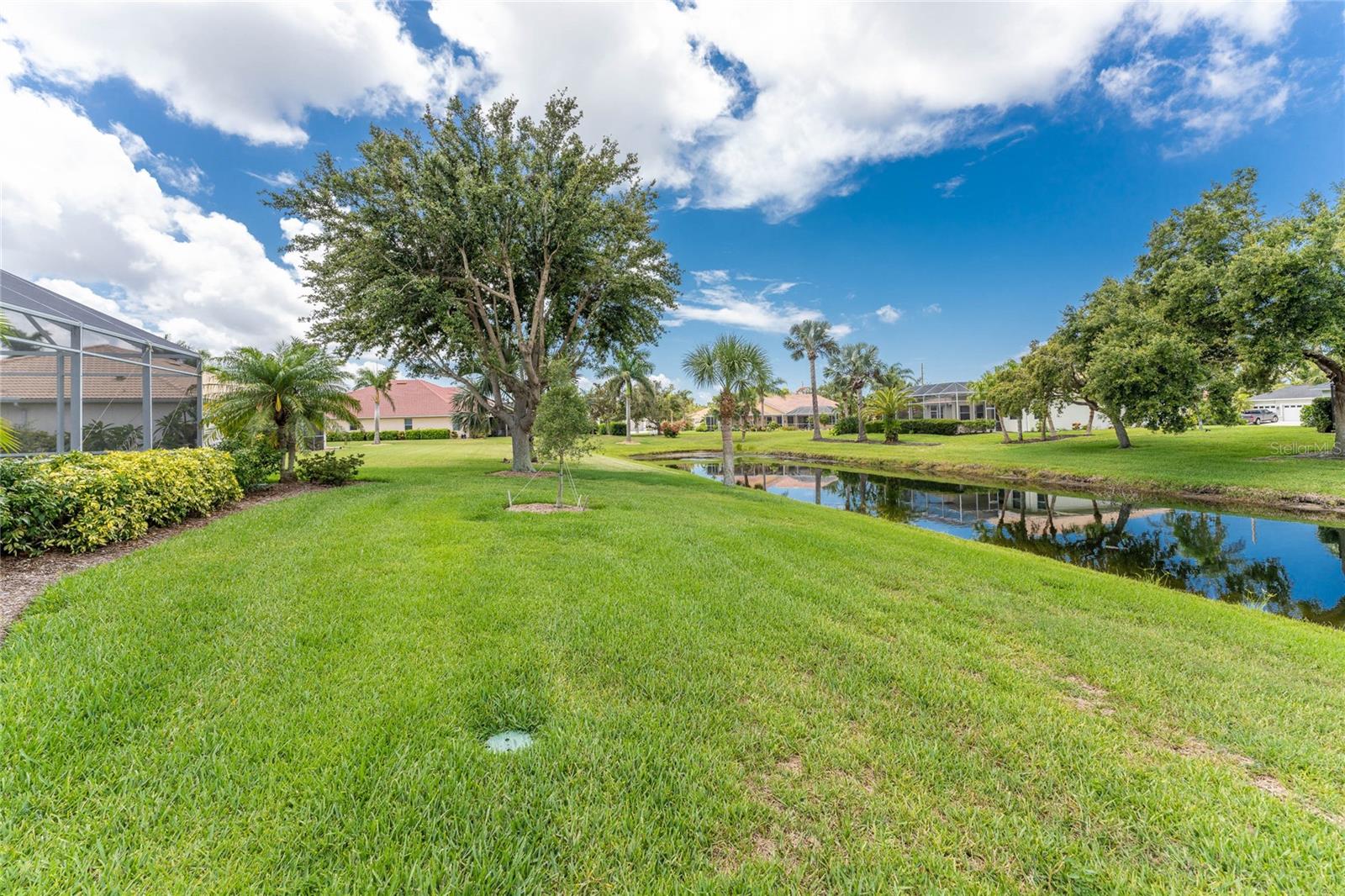 Backyard with canal view