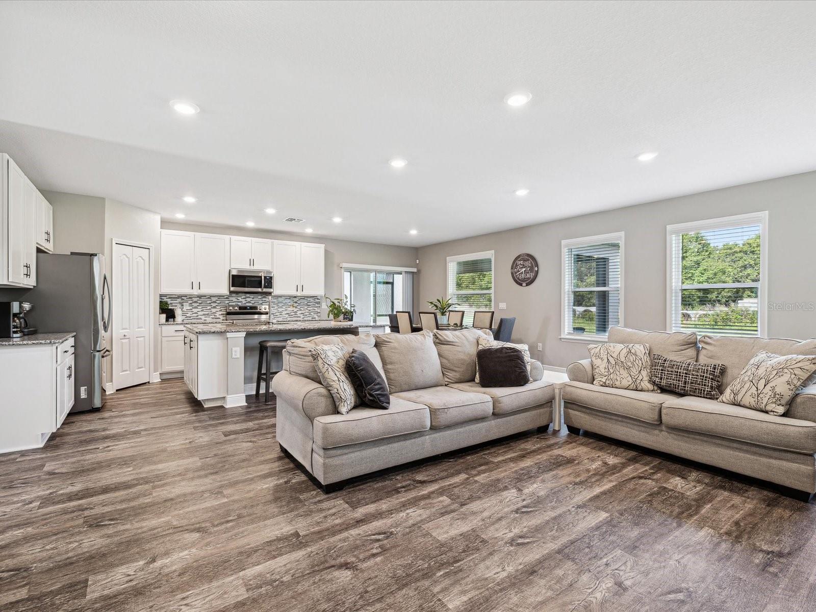 Family room and Kitchen