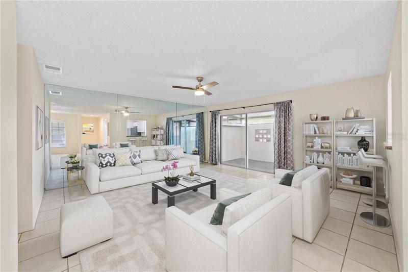 LIVING AREA. Virtually Staged.