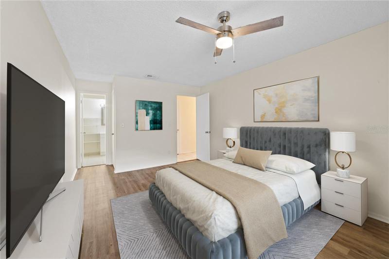 PRIMARY BEDROOM. Virtually Staged.