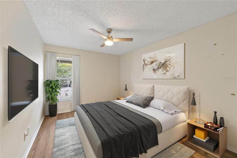 SECOND BEDROOM. Virtually Staged.