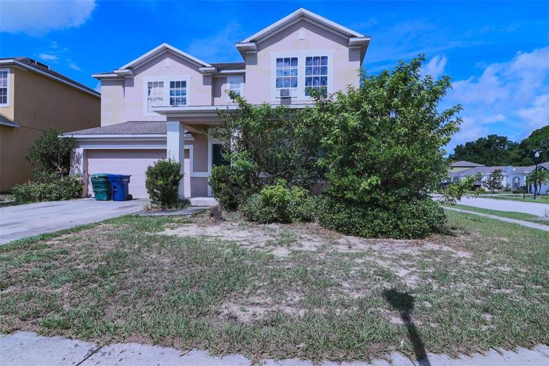 From the front of the home.
