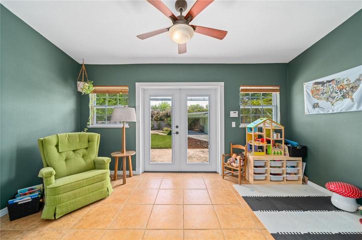Family room with easy access to the backyard.