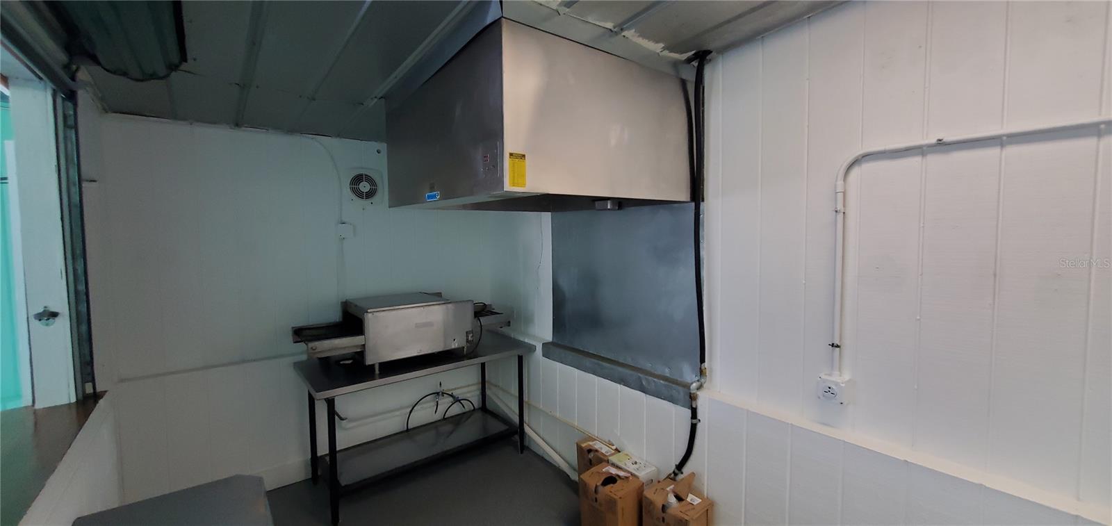VENTED HOOD IN ICE CREAM ROOM