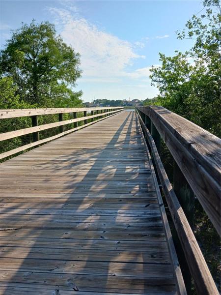 Watch sunsets in the late evening at the park Boardwalk down the street from the house
