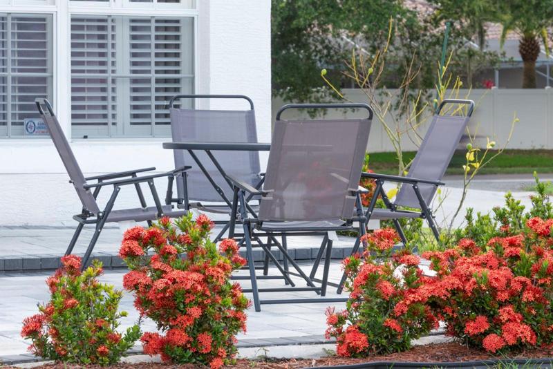 Pavered front patio