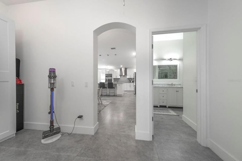 Hall that separates bedroom 2 and 3 from living dinning area