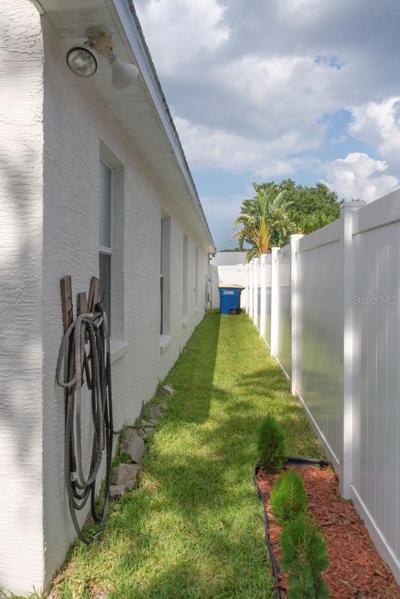 Fenced side yard