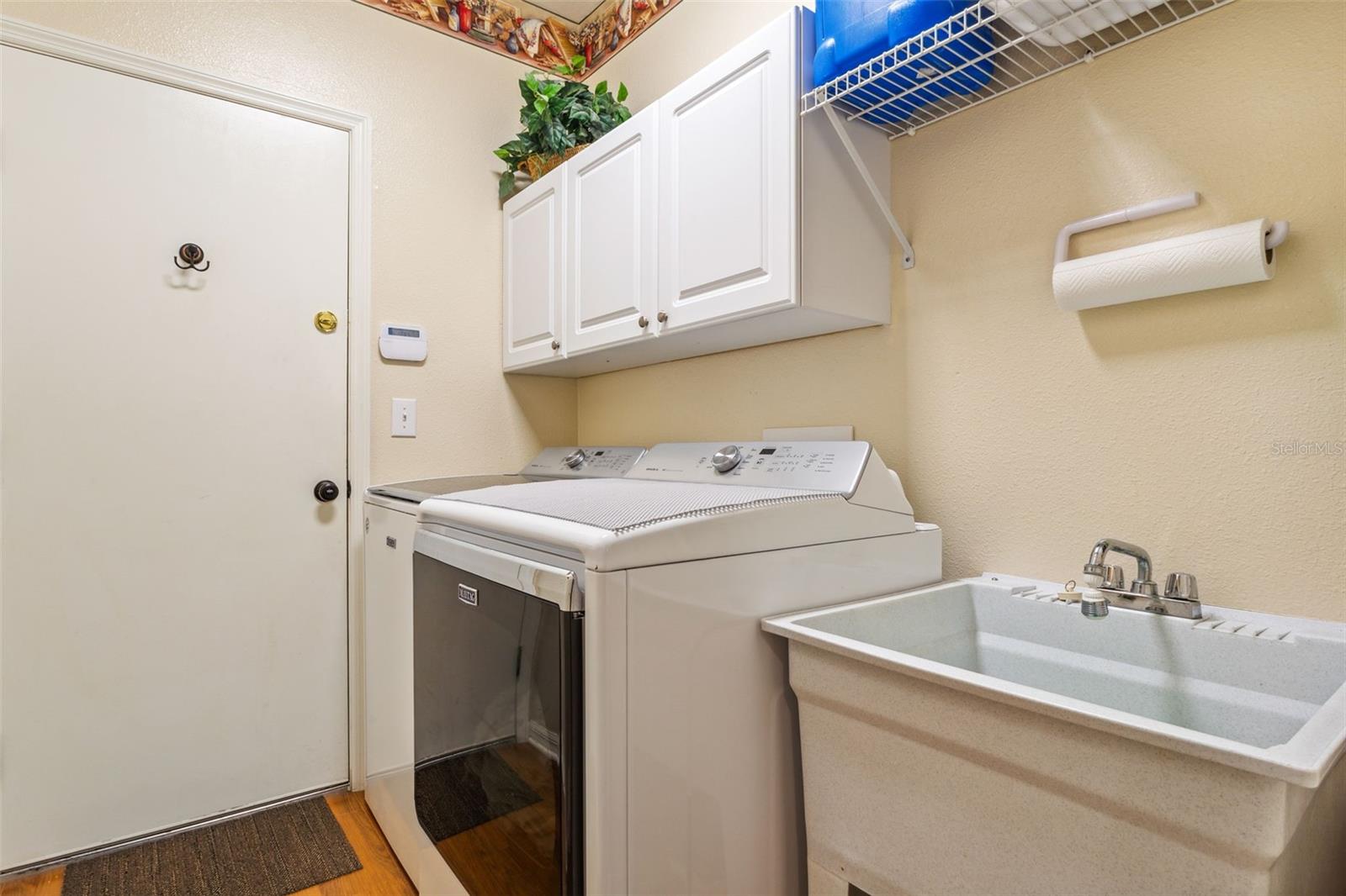 Laundry room with utility sink