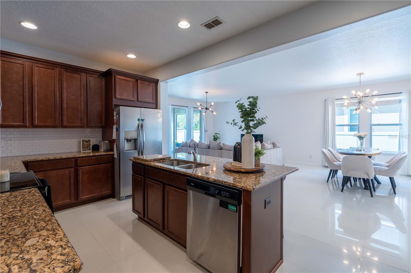 Kitchen overlooking Dining Room