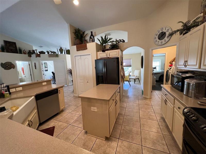 Kitchen with pantry to Dining room & Laundry room