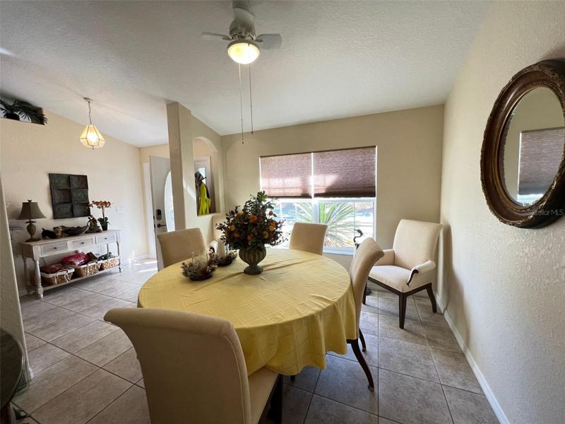 Dining room to Front entrance and foyer