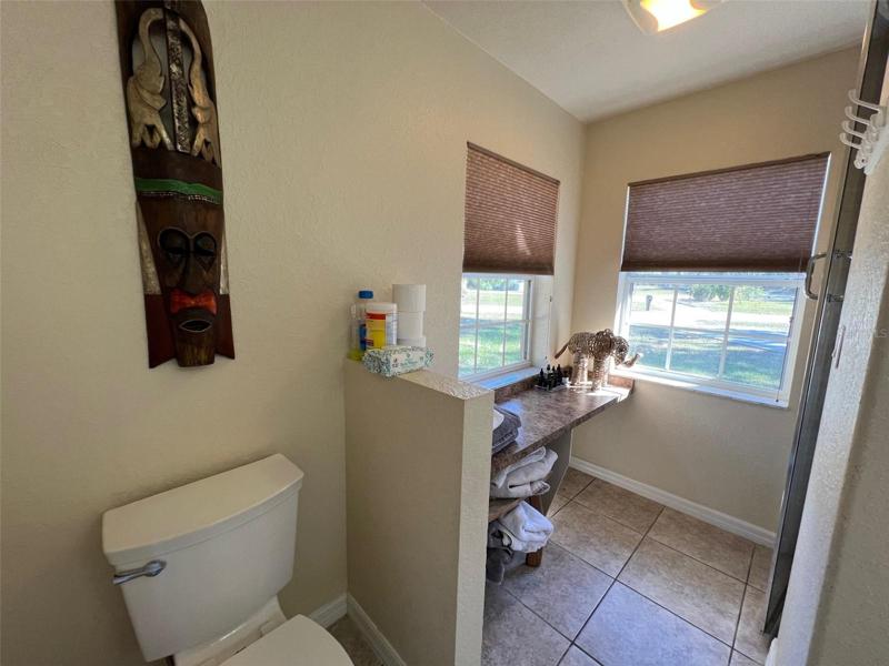 Master bedroom with additional counter space (shower to right)