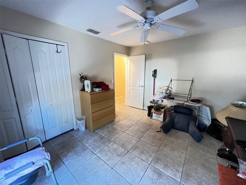 Bedroom 4 with double closets