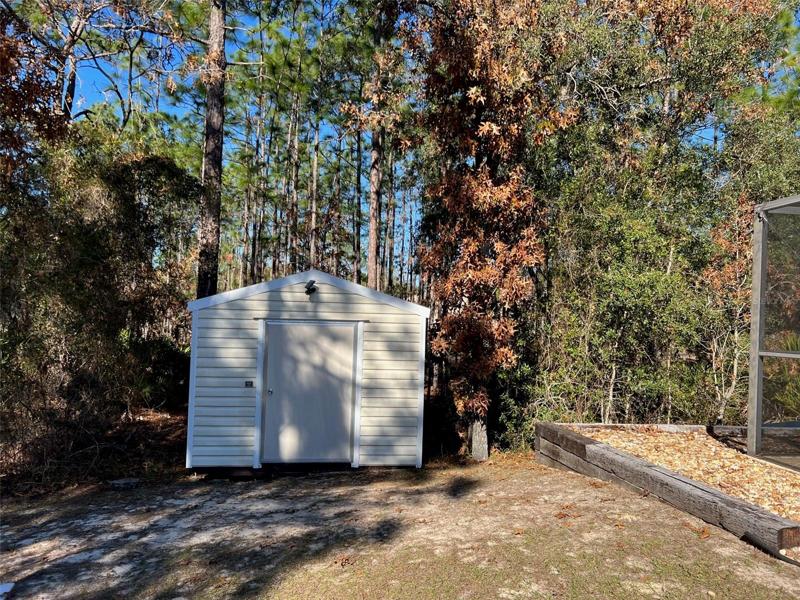Utility shed - all that treed area behind is your property