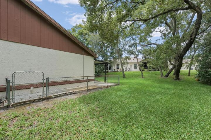 Side of house in back