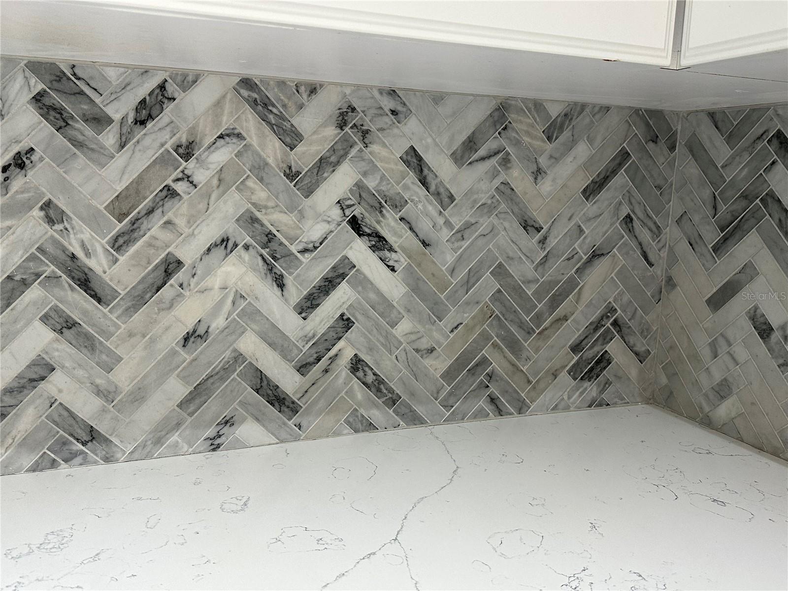 Granite Backsplash in Kitchen