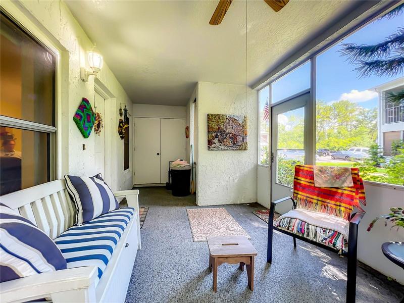 Laundry Closet w W/D on Screened Porch