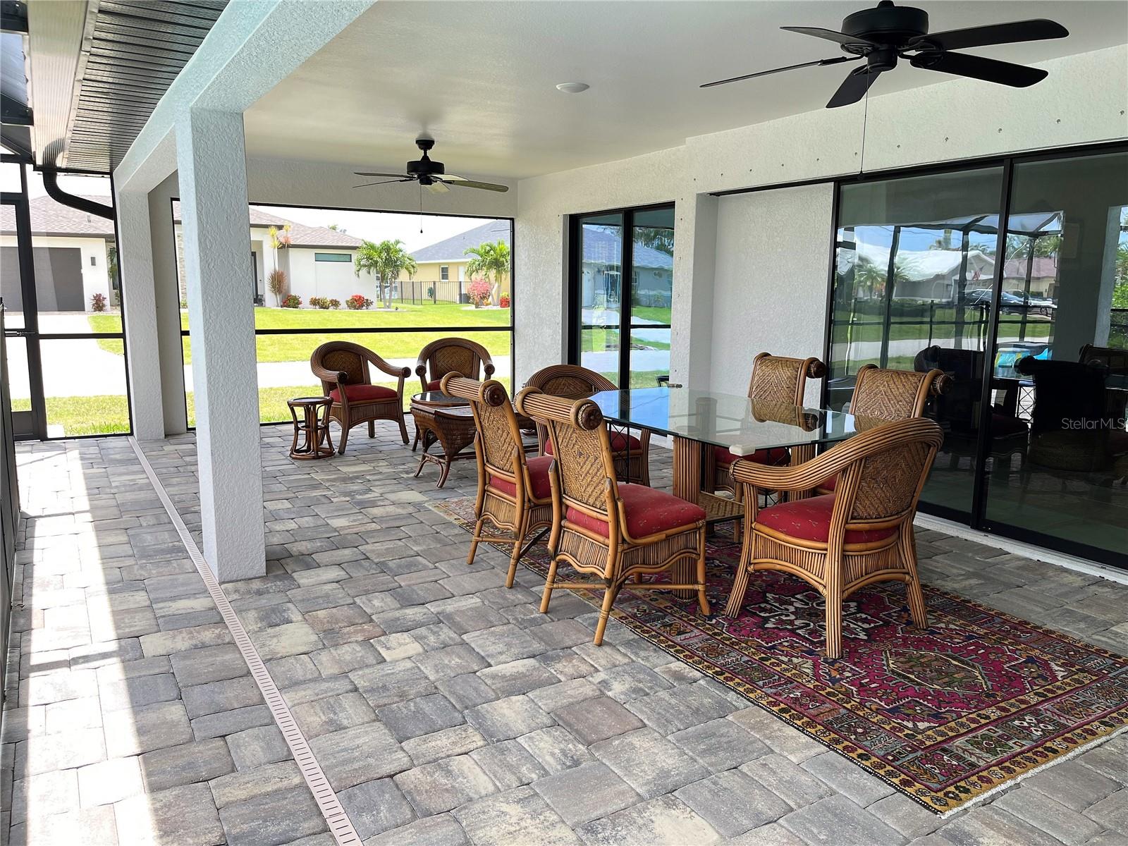 Lanai w/slinders to great room, dining room &amp; Owner's suite