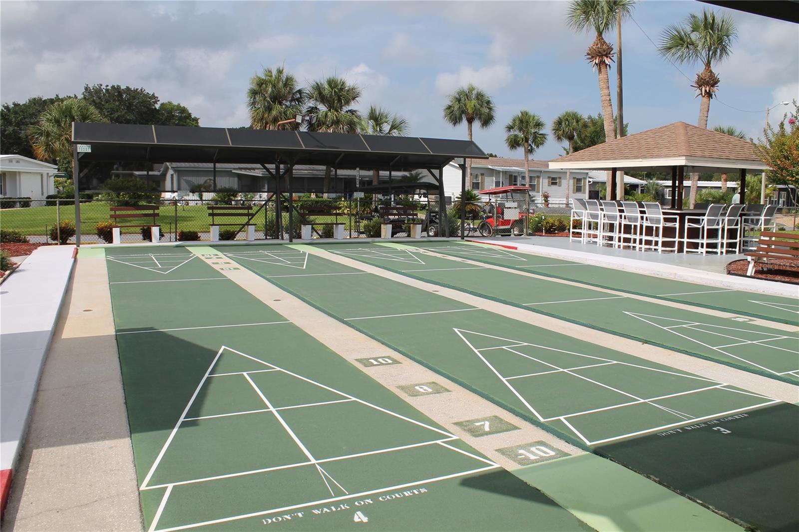 Shuffle board courts