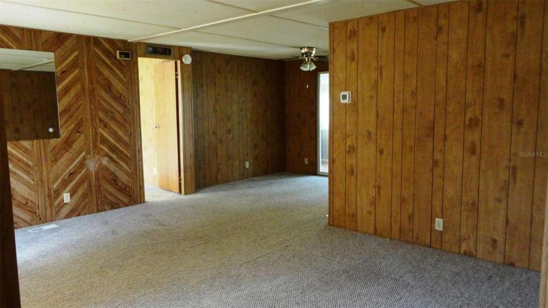 View from front door of living/dining space