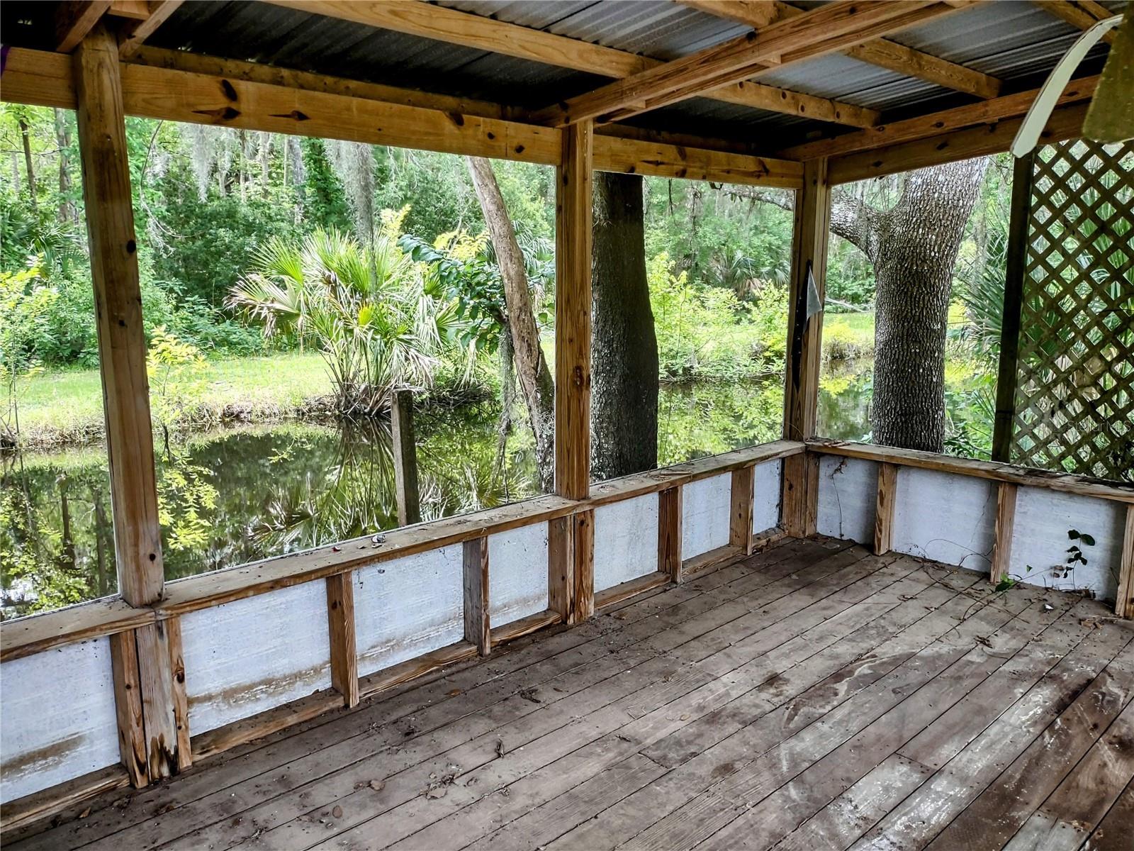Inside Cabana on the canal