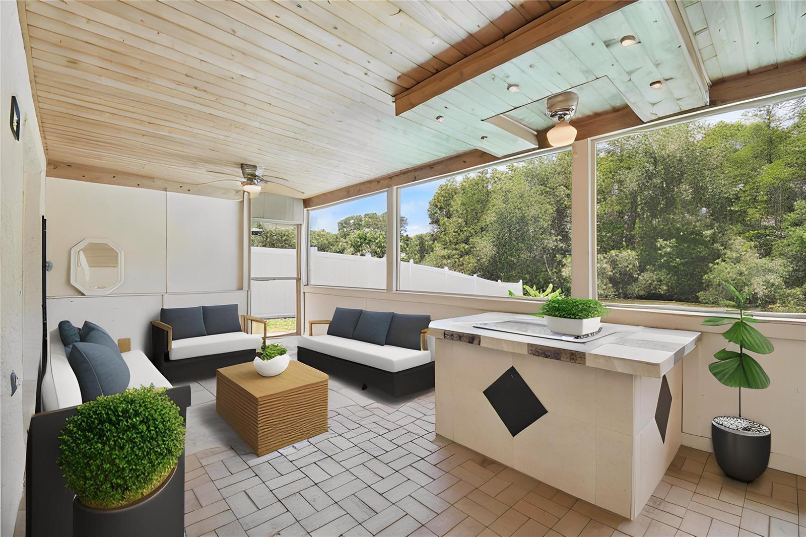 Virtually Staged Lanai